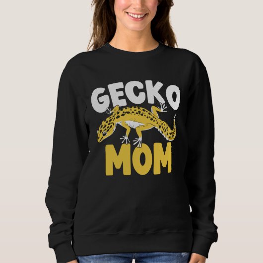 Gecko Mom Reptile Leopard Gecko Lizard 1 スウェットシャツ (正面)