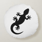 Gecko noir et blanc ラウンドクッション (裏面)