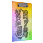 Gecko sitzt auf Mandala Blumen クリップボード (右)