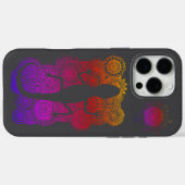 Gecko sitzt auf Mandala Blumen Case-Mate iPhoneケース (裏面 (横))