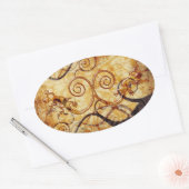 Gecko Spiral Twins 楕円形シール (封筒)