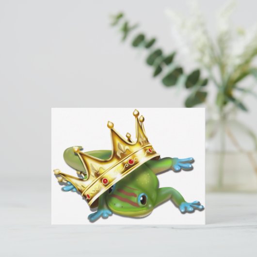 Gecko with crown  ポストカード (スタンド正面)