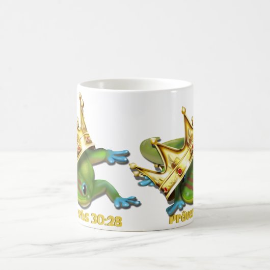 Gecko with crown—Proverbs  コーヒーマグカップ (中央)