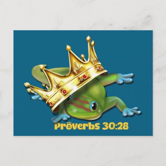 Gecko with crown—Proverbs  ポストカード (正面)