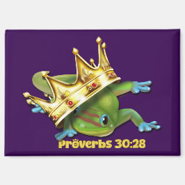 Gecko with crown—Proverbs  マグネット