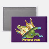 Gecko with crown—Proverbs  マグネット (正面/裏面)