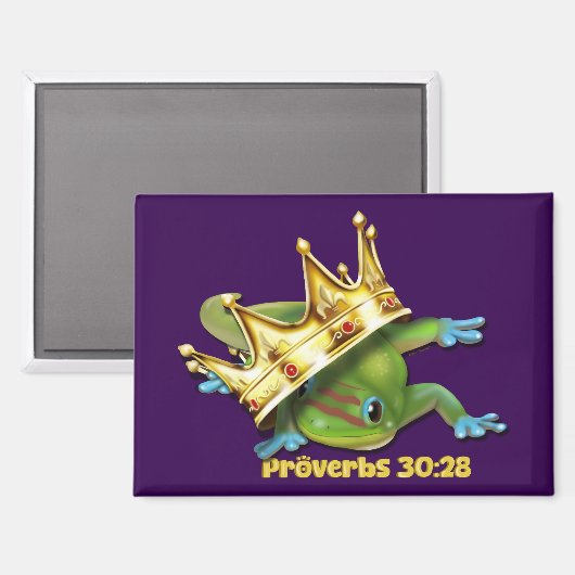 Gecko with crown—Proverbs マグネット (正面/裏面)