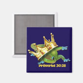 Gecko with crown—Proverbs マグネット (正面/裏面)