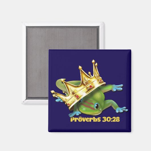 Gecko with crown—Proverbs  マグネット (正面/裏面)