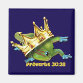 Gecko with crown—Proverbs  マグネット (正面)