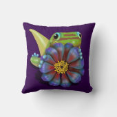 Gecko with Zinnia Flower クッション (裏面)