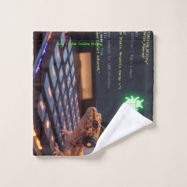 GeckoDev // オリジナルサイバーパンクプログラマータオル バスタオルセット