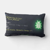 GeckoDev // サイバーパンクプログラマーの腰枕 ランバークッション (裏面)