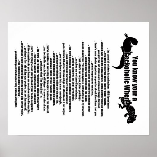 Geckoholicポスター ポスター (正面)