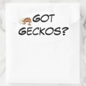 Geckos得画像付きGeckos 楕円形シール (バッグ)