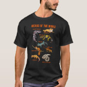 Geckos Animals of the World Crested Leopard Gecko  Tシャツ (正面)