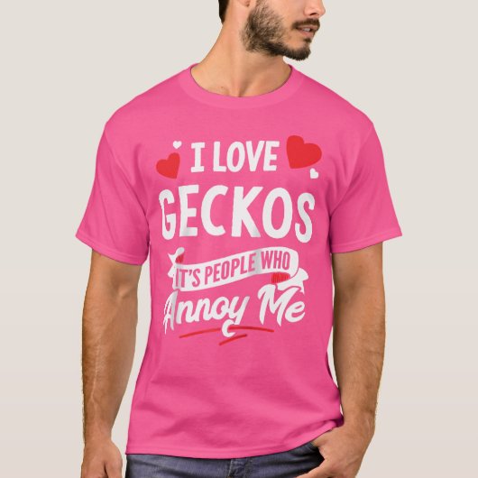 Geckos I Love Geckos Baseball Tシャツ (正面)