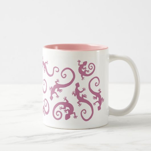 geckos_PINK_mug ツートーンマグカップ (右)