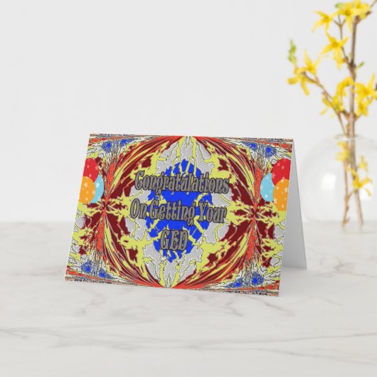 GEDカードのご利用おめでとうございます カード (黄色い花)