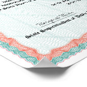 GED一般高校同等卒業証書コピー ポスター (角)