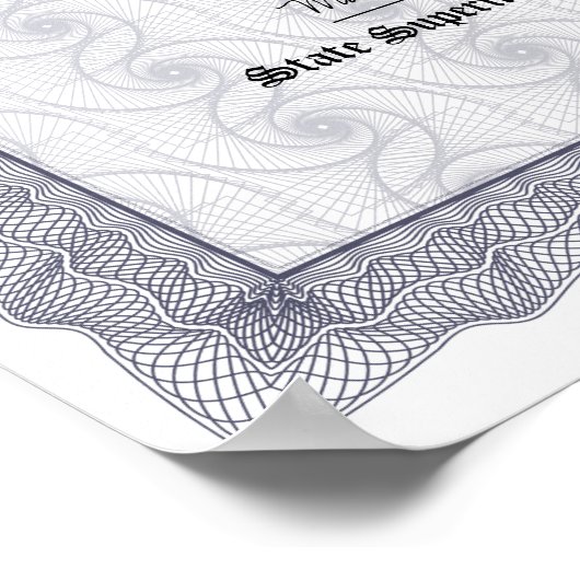 GED General High School Equivalency Diploma Copy ポスター (角)