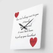 gedicht klok スクエア壁時計 (傾斜)