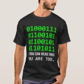 Geek Computer Binary Code Software Developer  Tシャツ (正面)