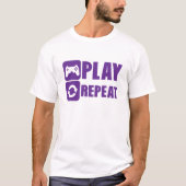 geek repeat play game jeux manette tシャツ (正面)