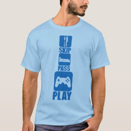 geek skip pass play manette jeux 2 tシャツ