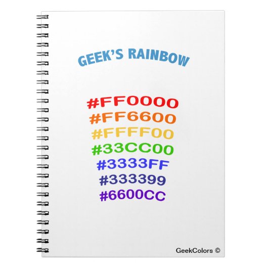 Geek's Rainbow ノートブック (正面)