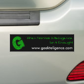 GeekTeligenceのバンパーステッカー バンパーステッカー (車上)