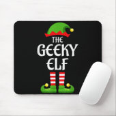 Geeky Elf Family Matching Group Christmas Geek マウスパッド (マウス)