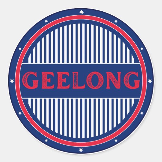 Geelong City Pride Emblem – Australian Identity ラウンドシール (正面)