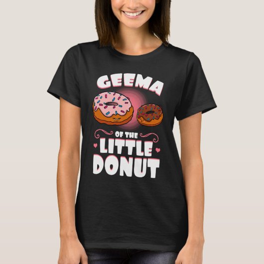 Geema Of The Little Donut Gender Reveal Baby Showe Tシャツ (正面)