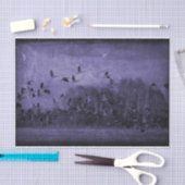 GeeseヴィンテージアンティークPurple Texture Decompage 薄葉紙 (クラフト)