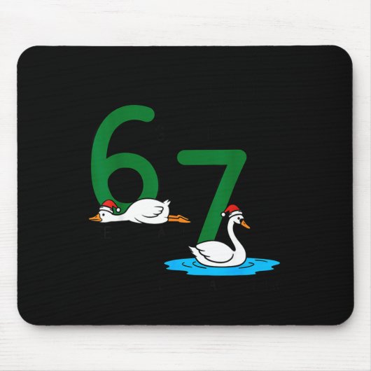 Geese A Laying Swans A Swimming 67 Six Geese Seven マウスパッド (正面)