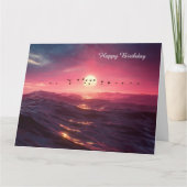 Geese at Sunset カード (正面)