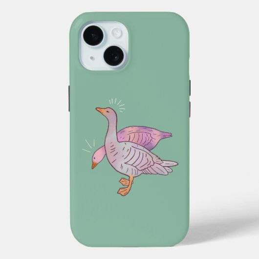 Geese Girls | 気まぐれな民間伝承芸術のアヒルの二人組 Case-Mate iPhoneケース (裏面)