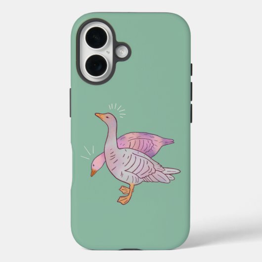 Geese Girls | 気まぐれな郷土芸術のアヒルのデュオ Case-Mate iPhoneケース (裏面)