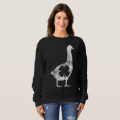 Geese Goose St Patrick's Day Shamrock Irish Lucky スウェットシャツ (正面フル)