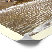 Geese in Icy Creek Poster ポスター (角)