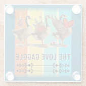 geese plus size T-Shirt ガラスコースター (裏面)