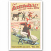 Geese、Roosters、Donkeyを実行するピエロ。 シール (正面)