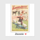 Geese、Roosters、Donkeyを実行するピエロ。 シール (シート)