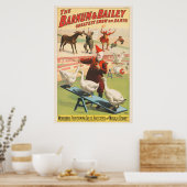 Geese、Roosters、Donkeyを実行するピエロ。 ポスター (キッチン)