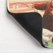 Geese、Roosters、Donkeyを実行するピエロ。 マウスパッド (コーナー)