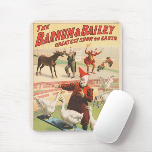 Geese、Roosters、Donkeyを実行するピエロ。 マウスパッド (マウス)