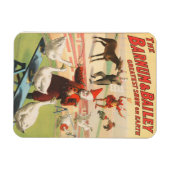 Geese、Roosters、Donkeyを実行するピエロ。 マグネット (横)