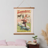 Geese、Roosters、Donkeyを実行するピエロ。 吊り下げ型タペストリー (寝室)