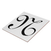 Geesserle文字N黒モノグラムタイル タイル (側面)